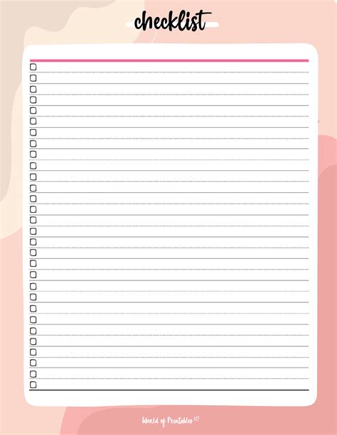 CHECKLIST .